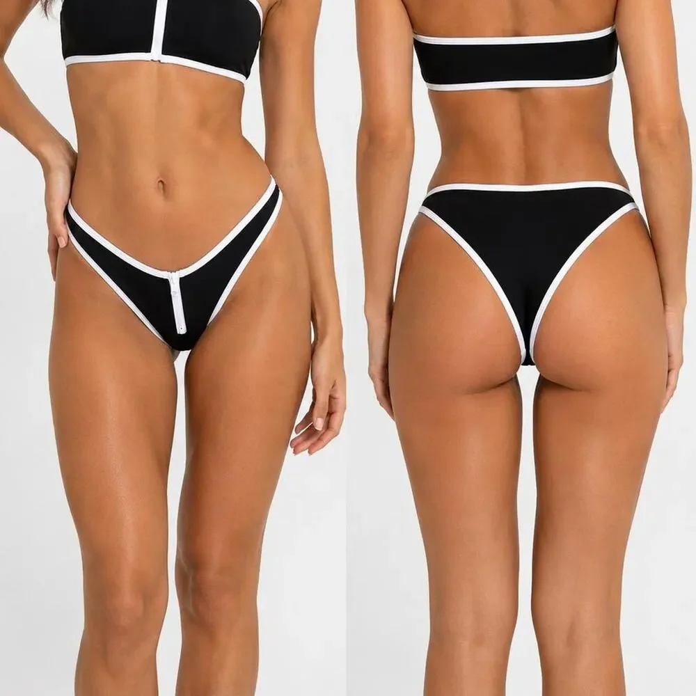 Skims zip front bikini bottom